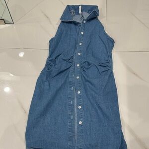 Zara Blue Denim Top